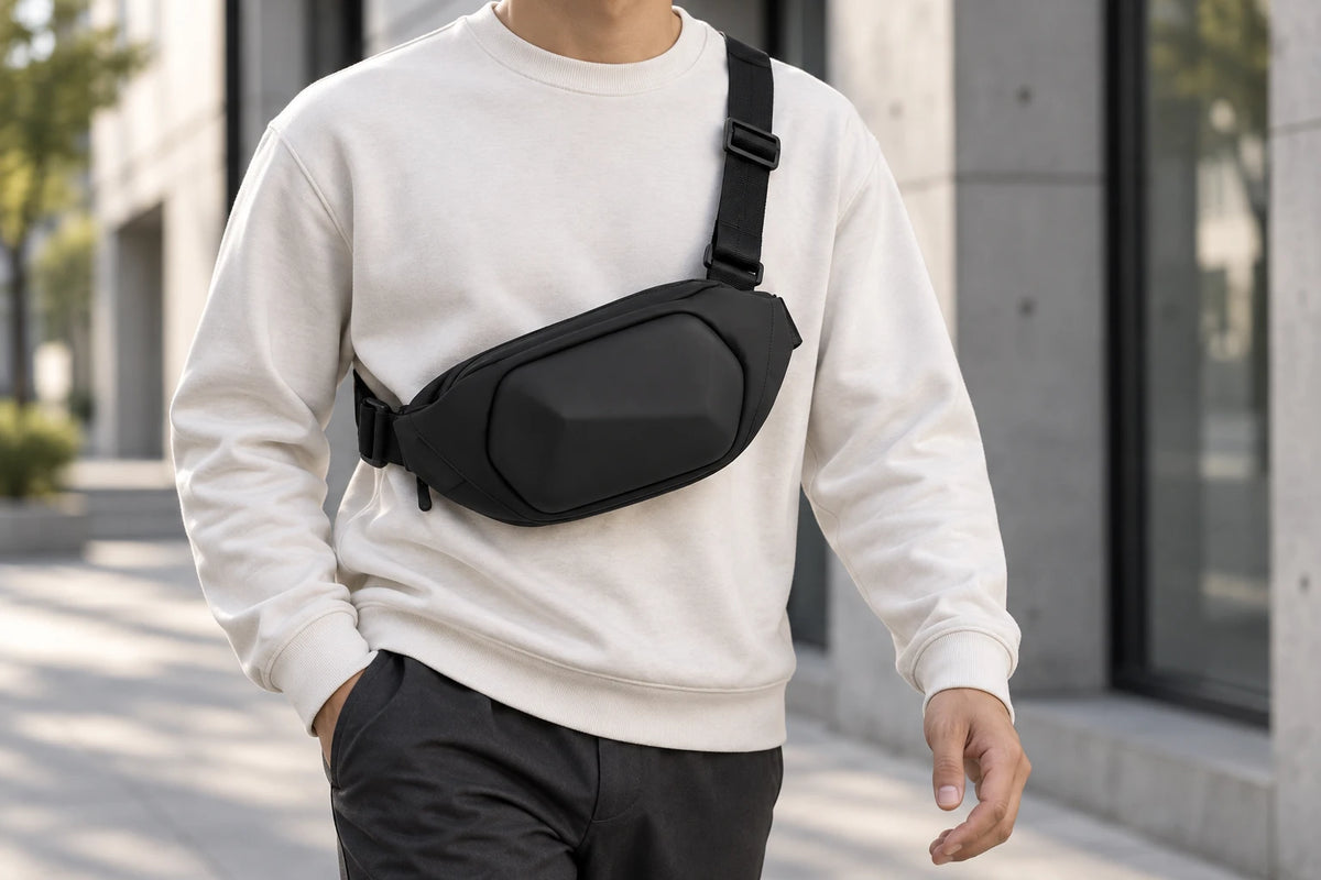 The Original Shoulder Bag worn for everyday city carry