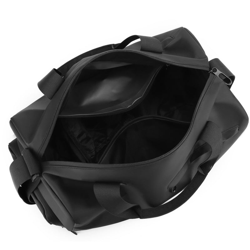 Everyday Gym Bag interior with separate storage sections, shown in black